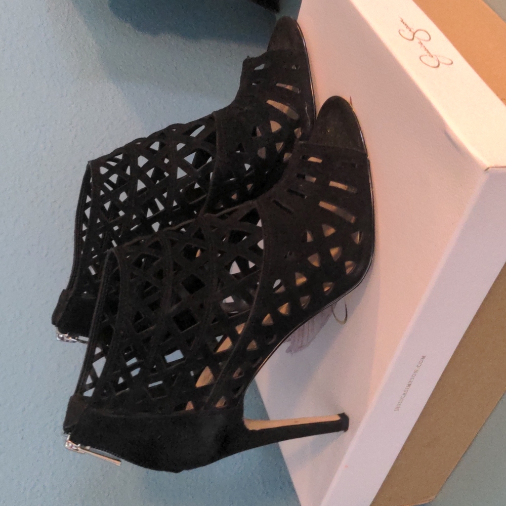 INC Cage Suede Stiletto Pump